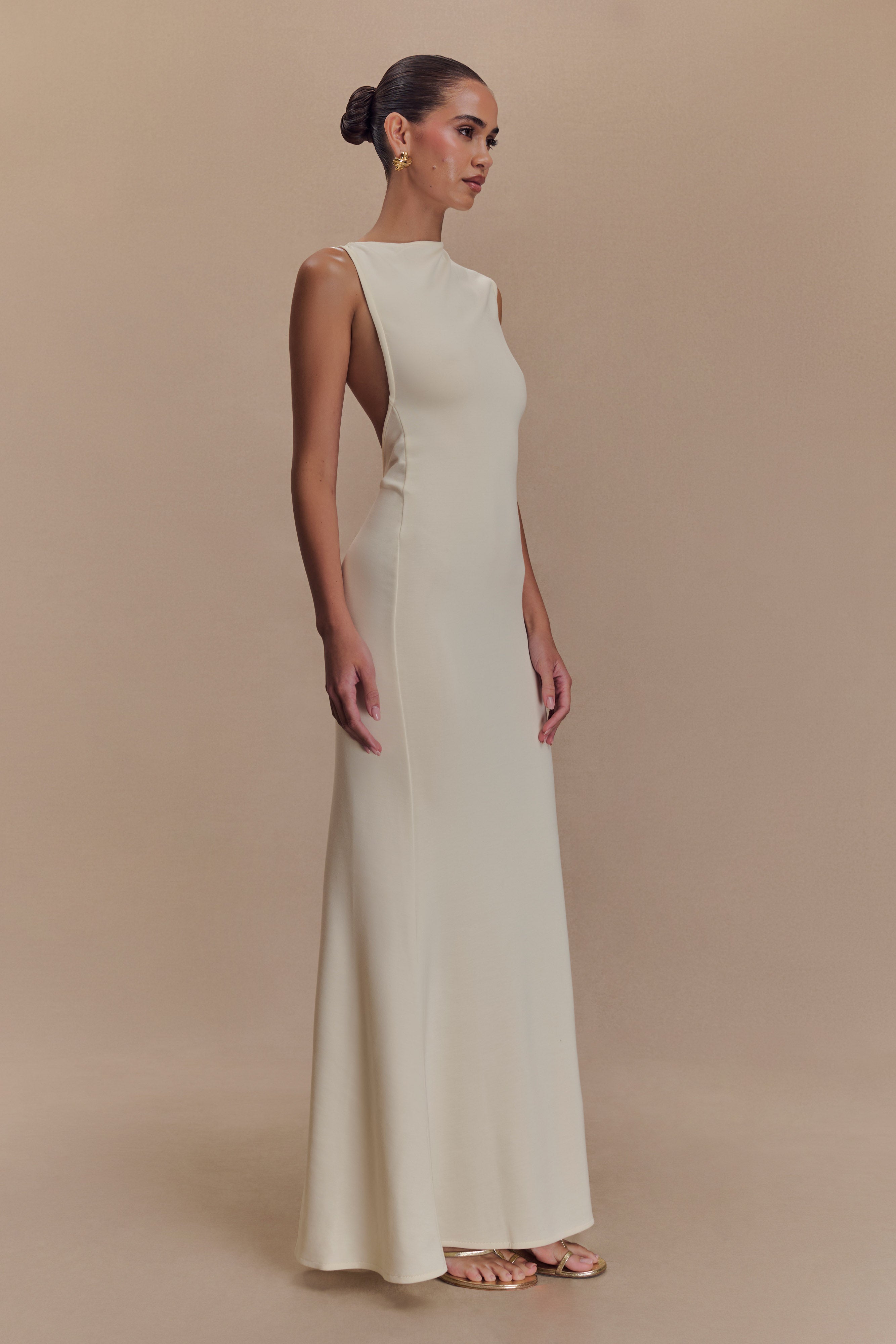 Neriah Cut-Out Gown – Ivory Flame