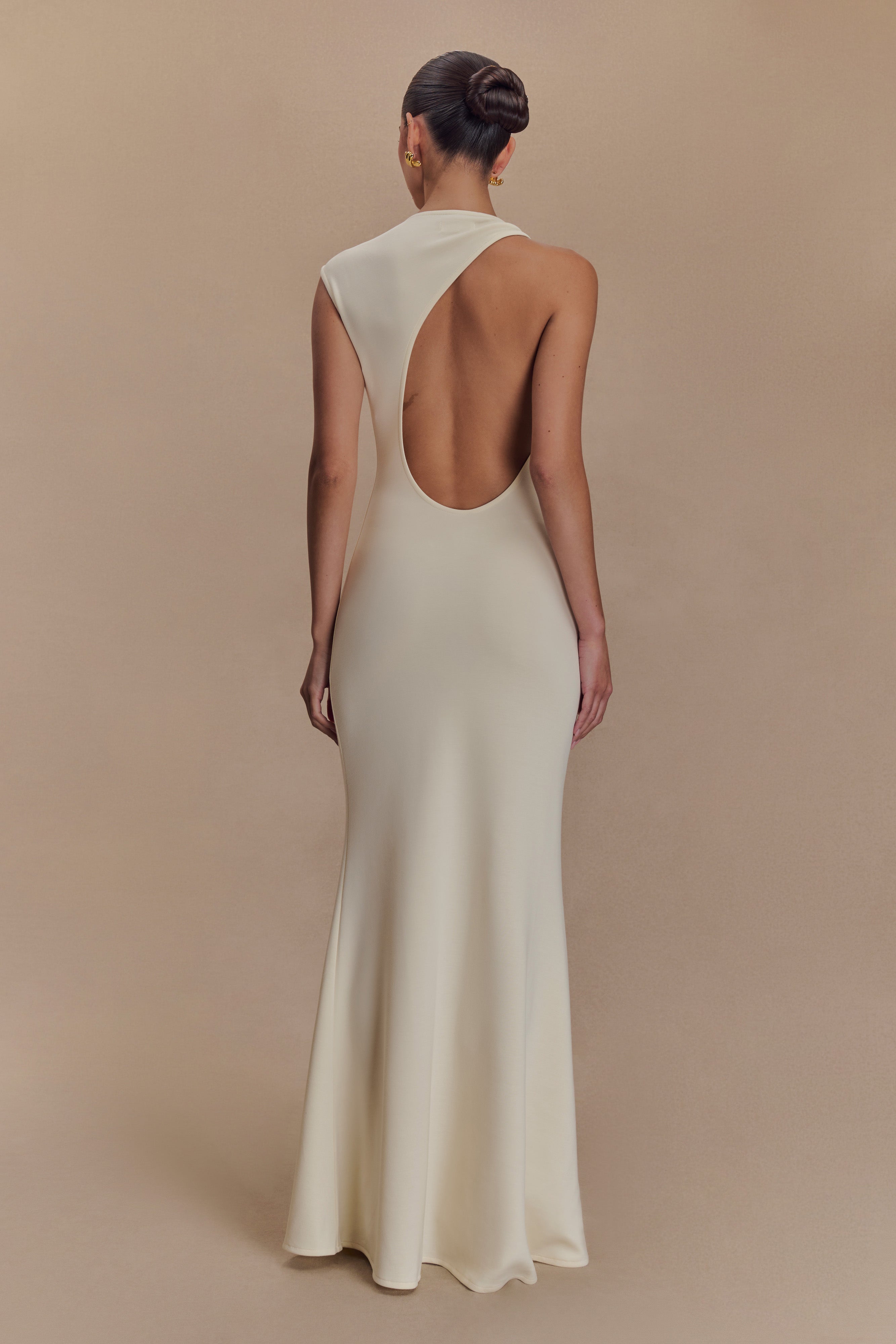 Neriah Cut-Out Gown – Ivory Flame