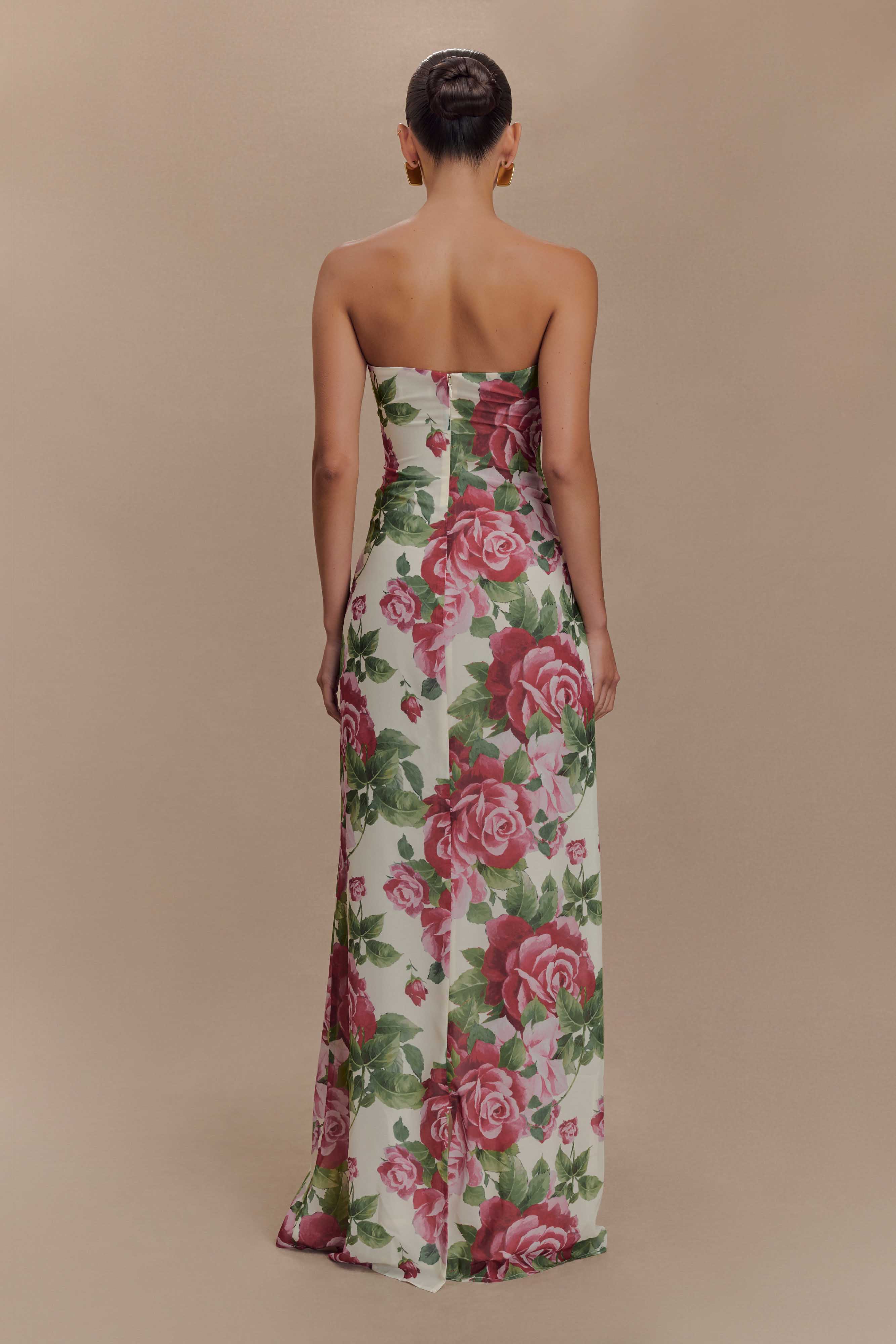 Sierra Strapless Maxi – Rose Drift