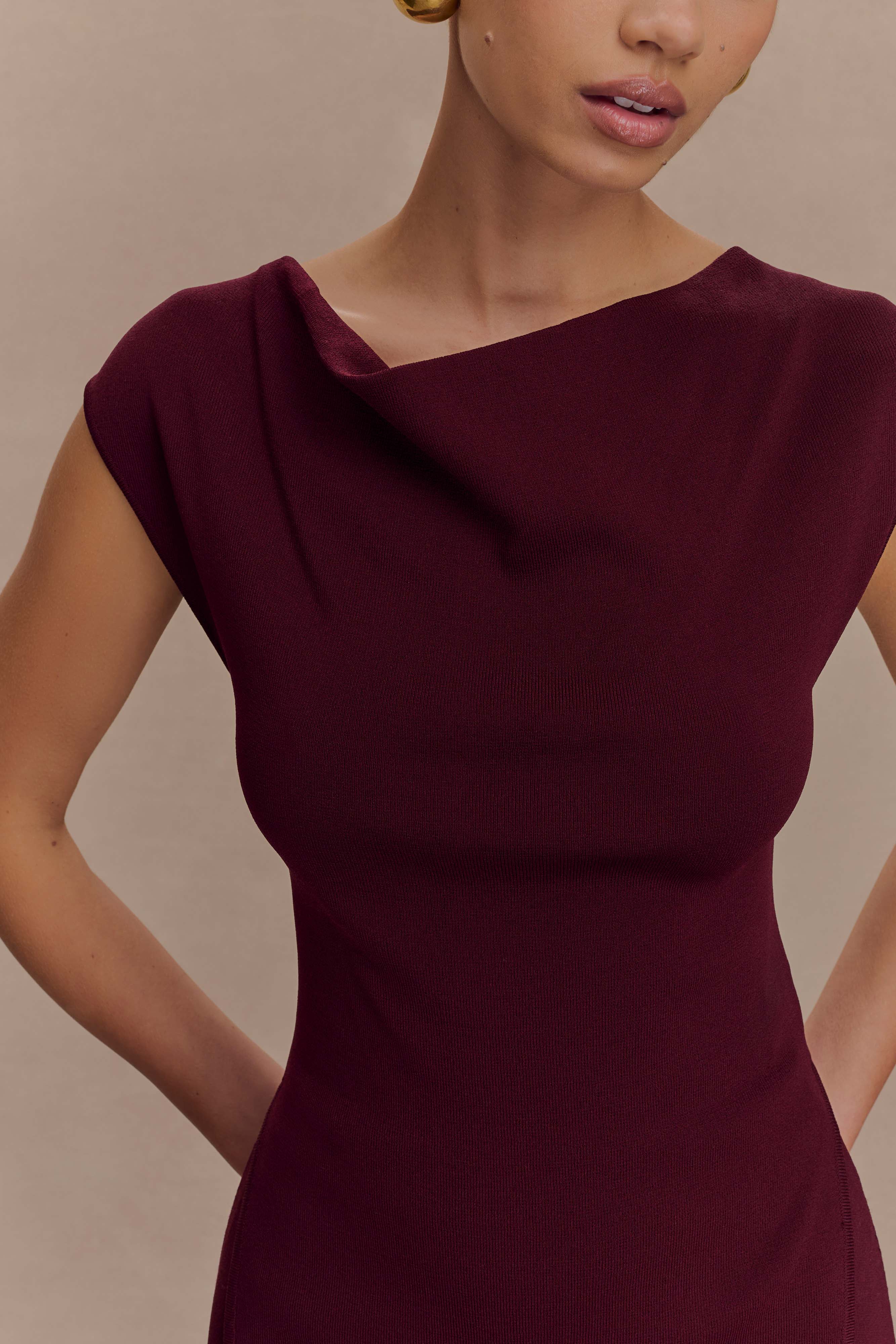 Francisca Knit Top – Merlot Ease