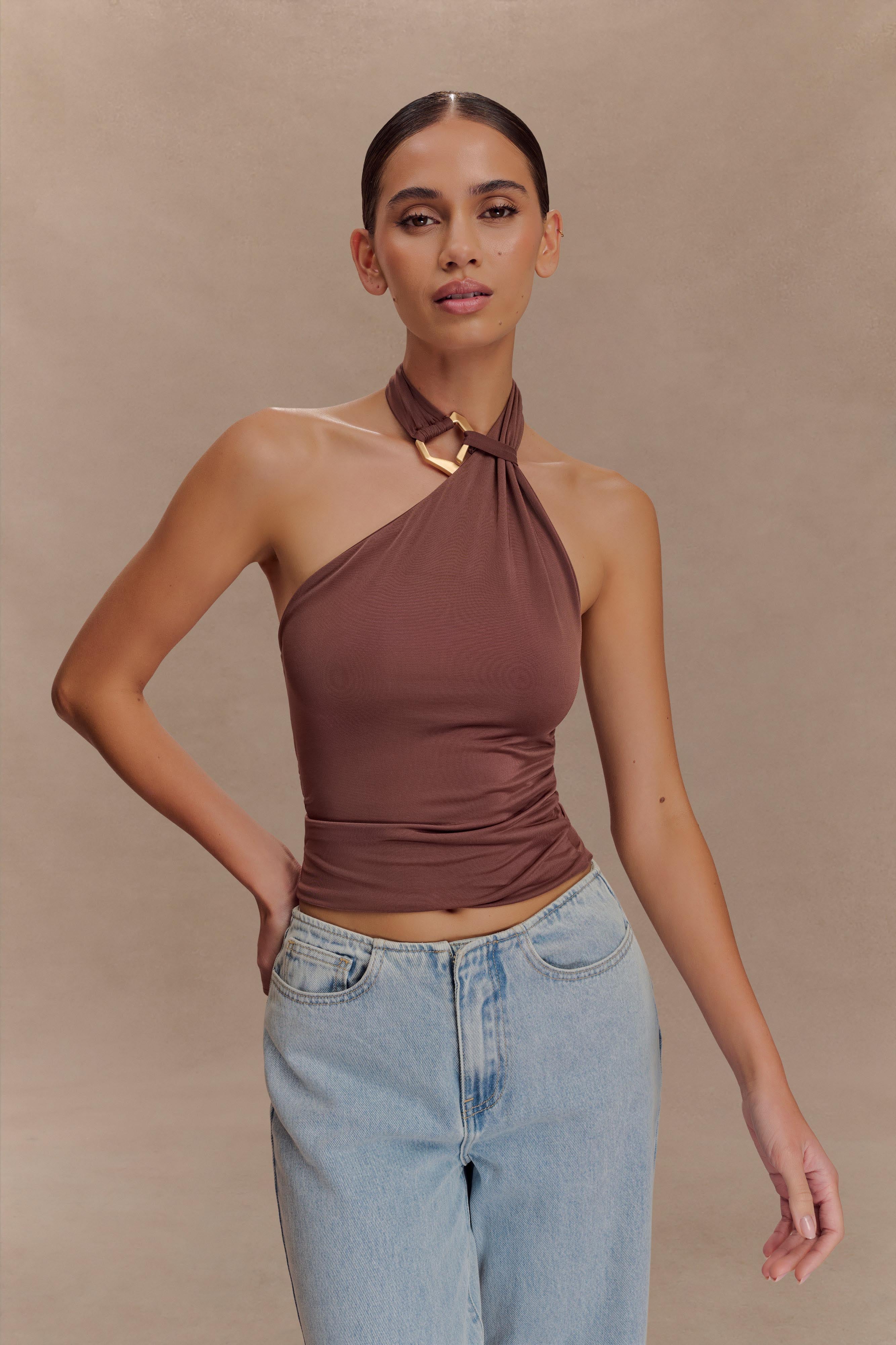 Mariposa Halter Top – Bold Silk