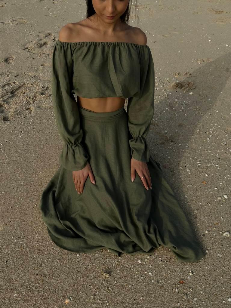 Lina Linen Set – Soft Summer Glow