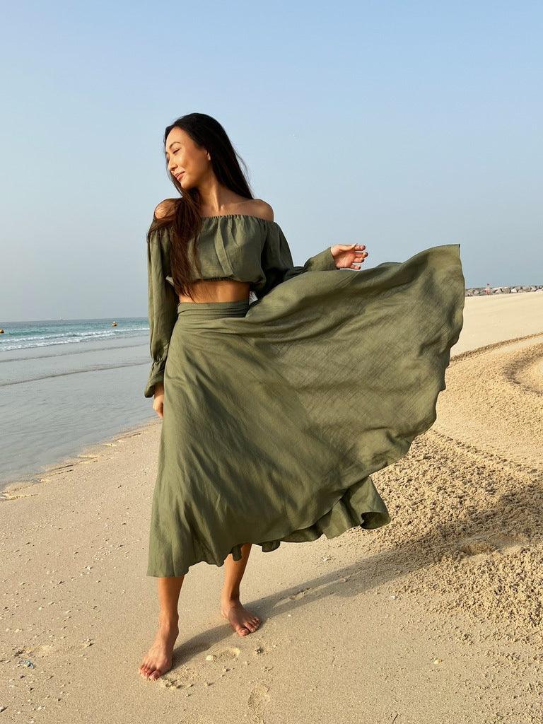 Lina Linen Set – Soft Summer Glow