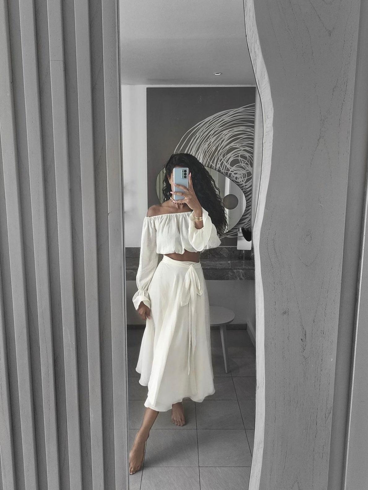 Lina Linen Set – Soft Summer Glow