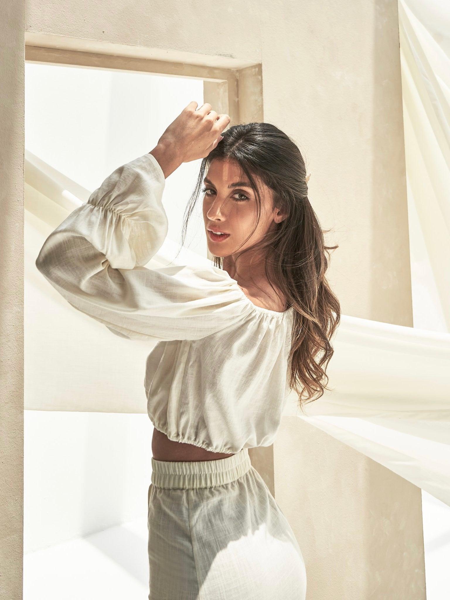 Lina Linen Set – Soft Summer Glow