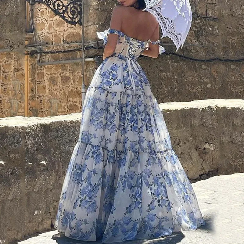 BELLACORDA LACE GOWN – BLUE WHIMSY