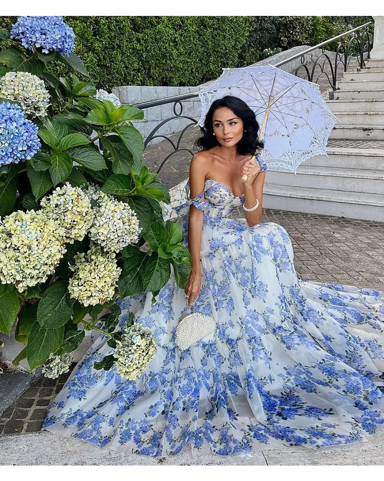 BELLACORDA LACE GOWN – BLUE WHIMSY