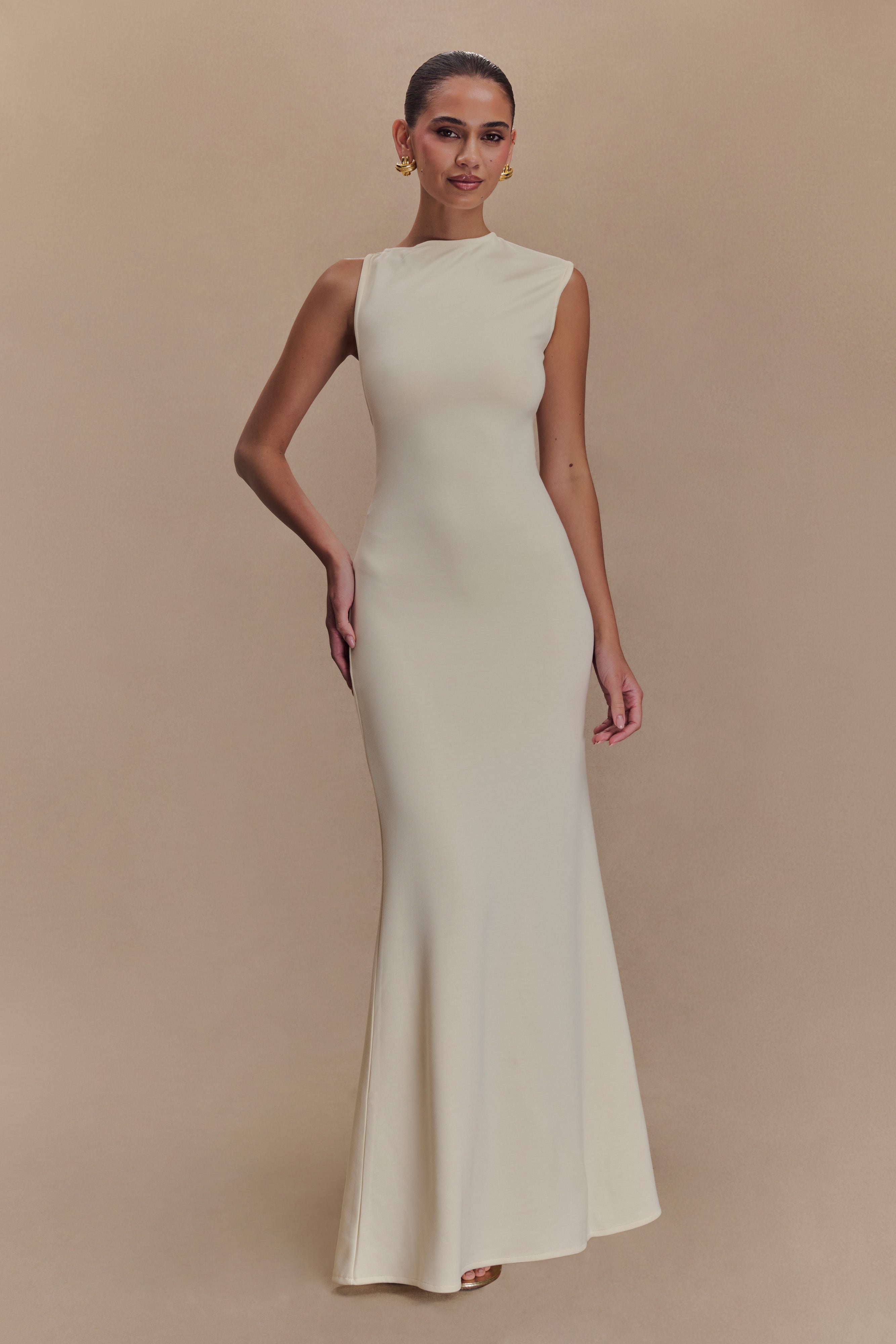Neriah Cut-Out Gown – Ivory Flame