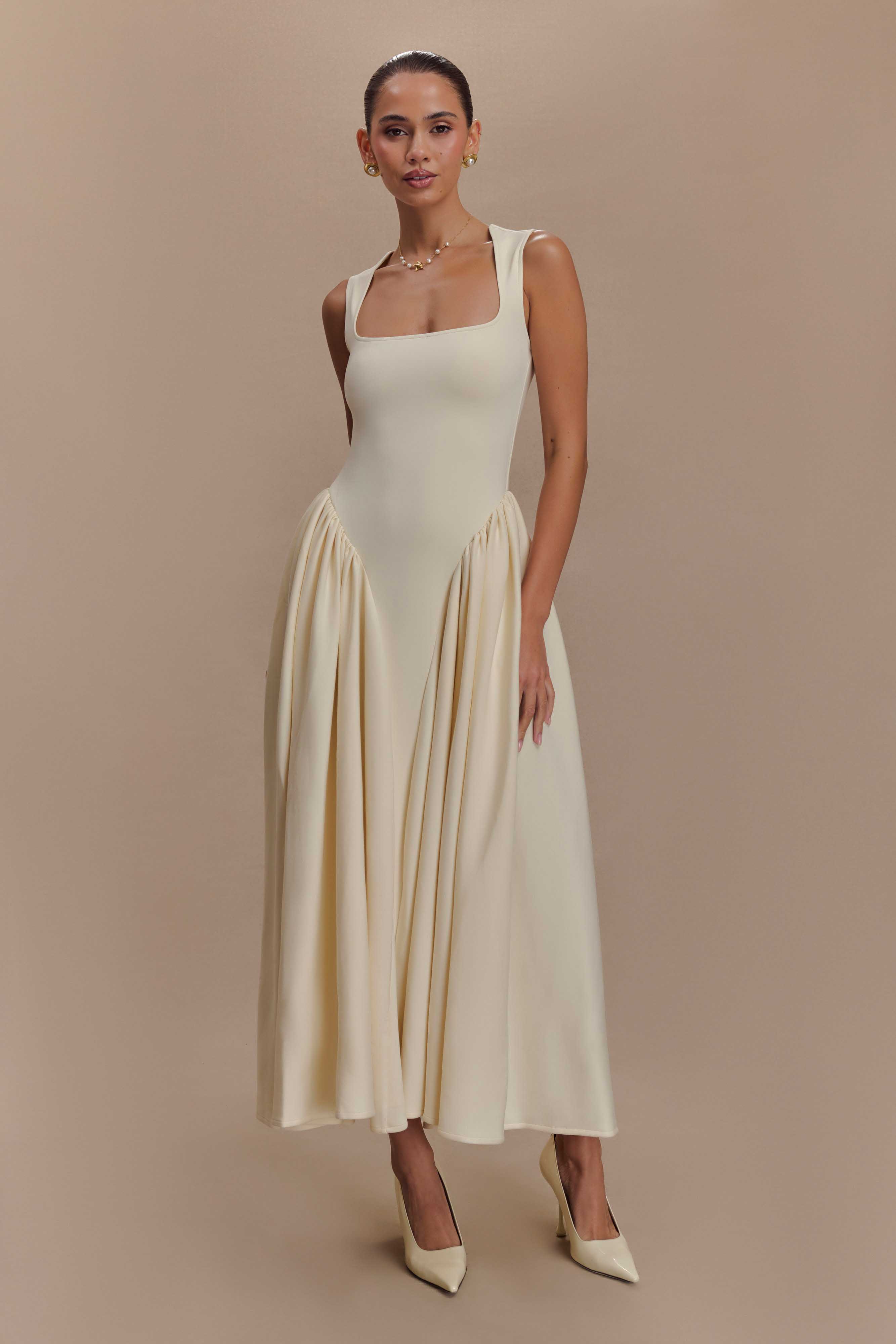 SABRINA MIDI DRESS – TIMELESS POISE
