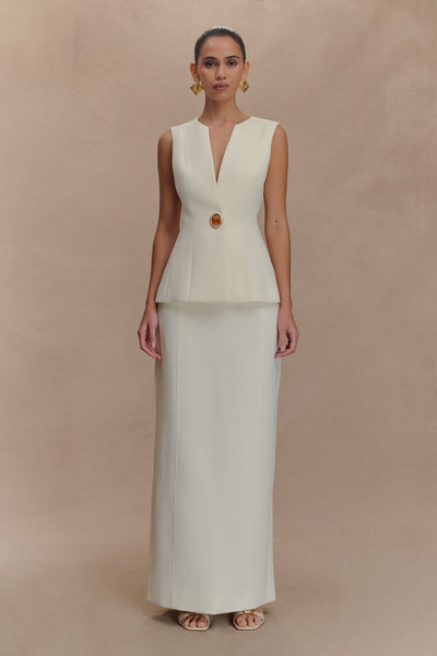 Angelie Suit Vest – Ivory Precision