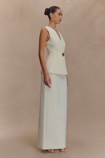 Angelie Suit Vest – Ivory Precision