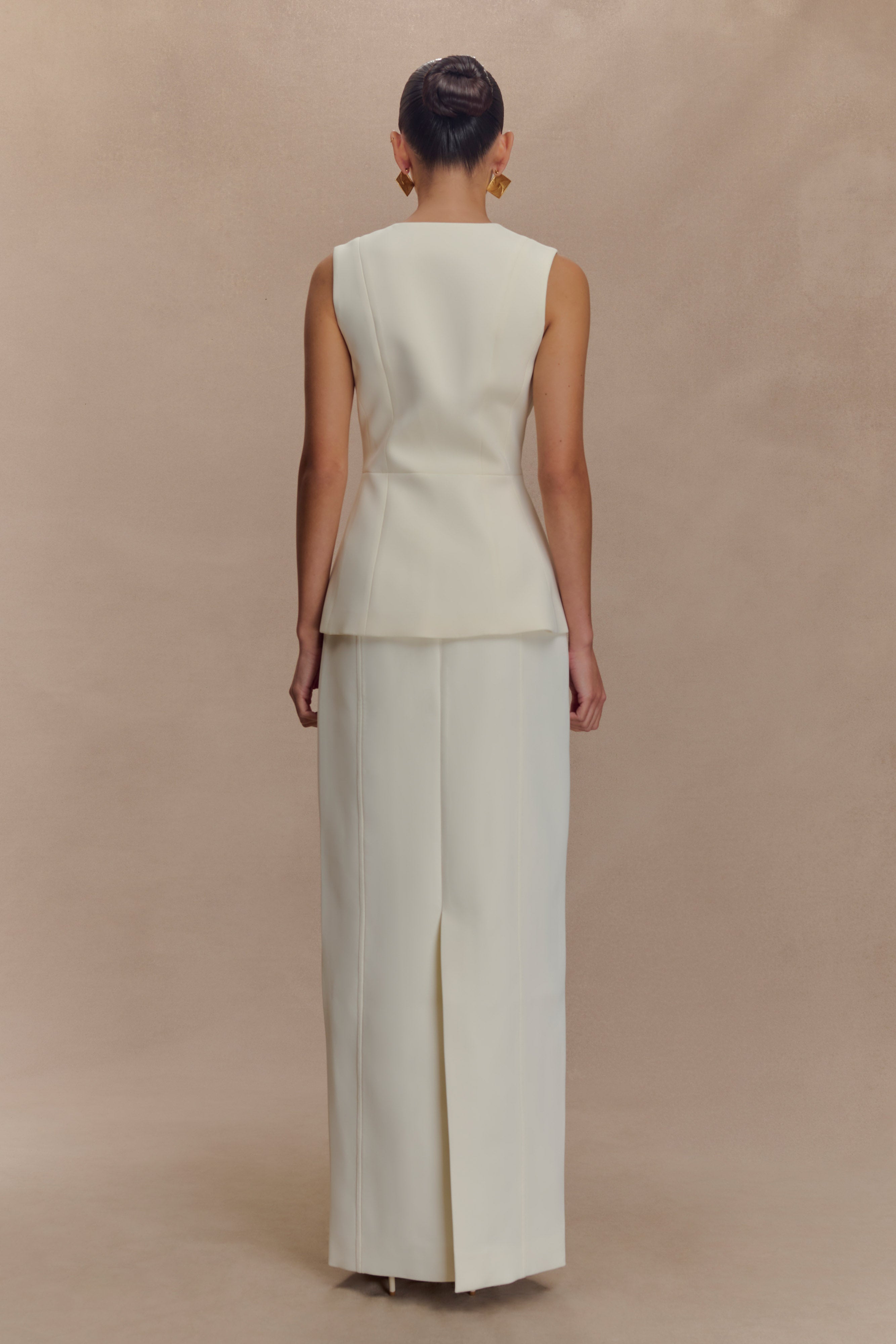 Angelie Suit Vest – Ivory Precision