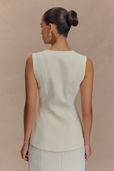 Angelie Suit Vest – Ivory Precision
