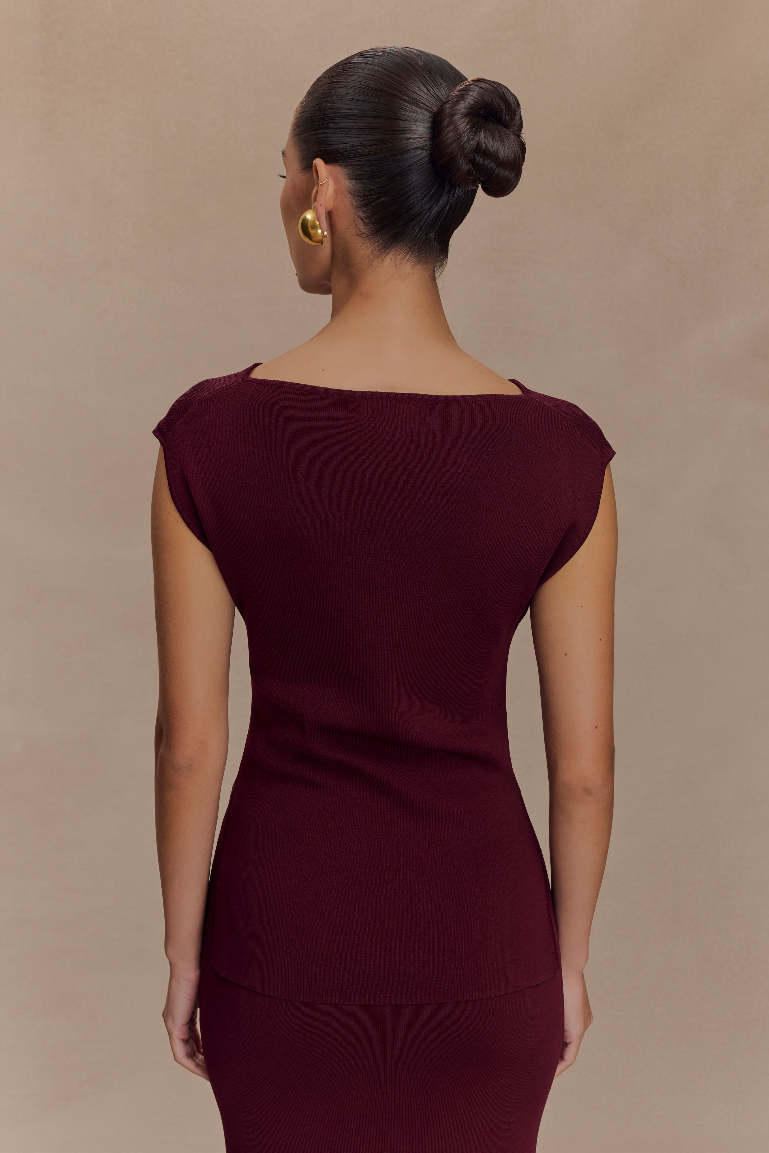 Francisca Knit Top – Merlot Ease