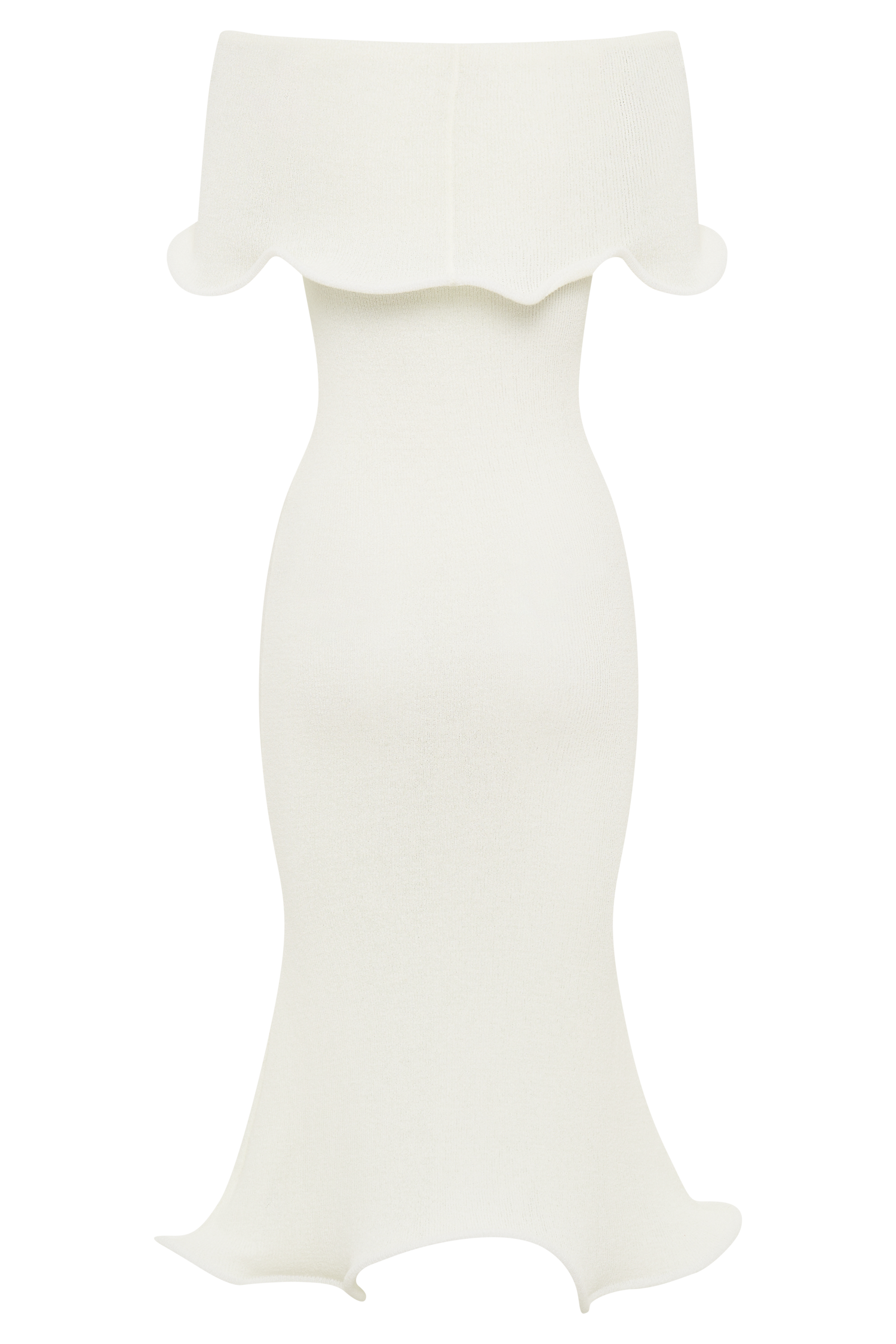Seraphina Knit Midi – Ivory Wave