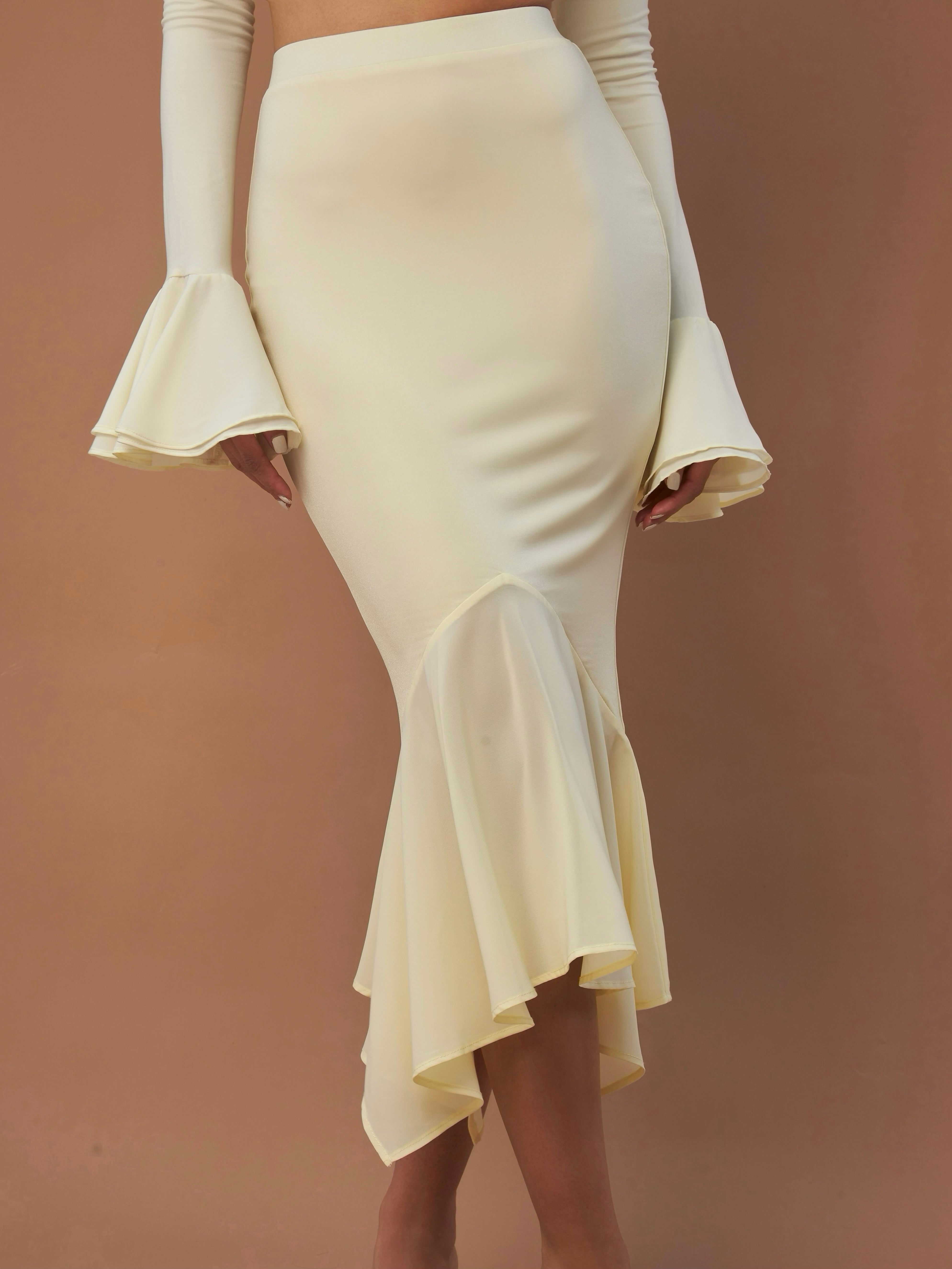 Elira Midi Skirt – Sheer Softness