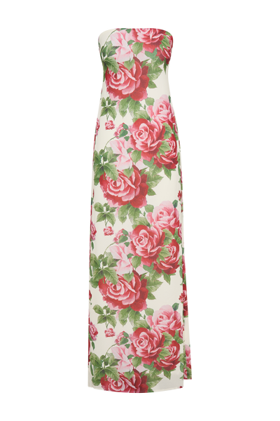 Sierra Strapless Maxi – Rose Drift