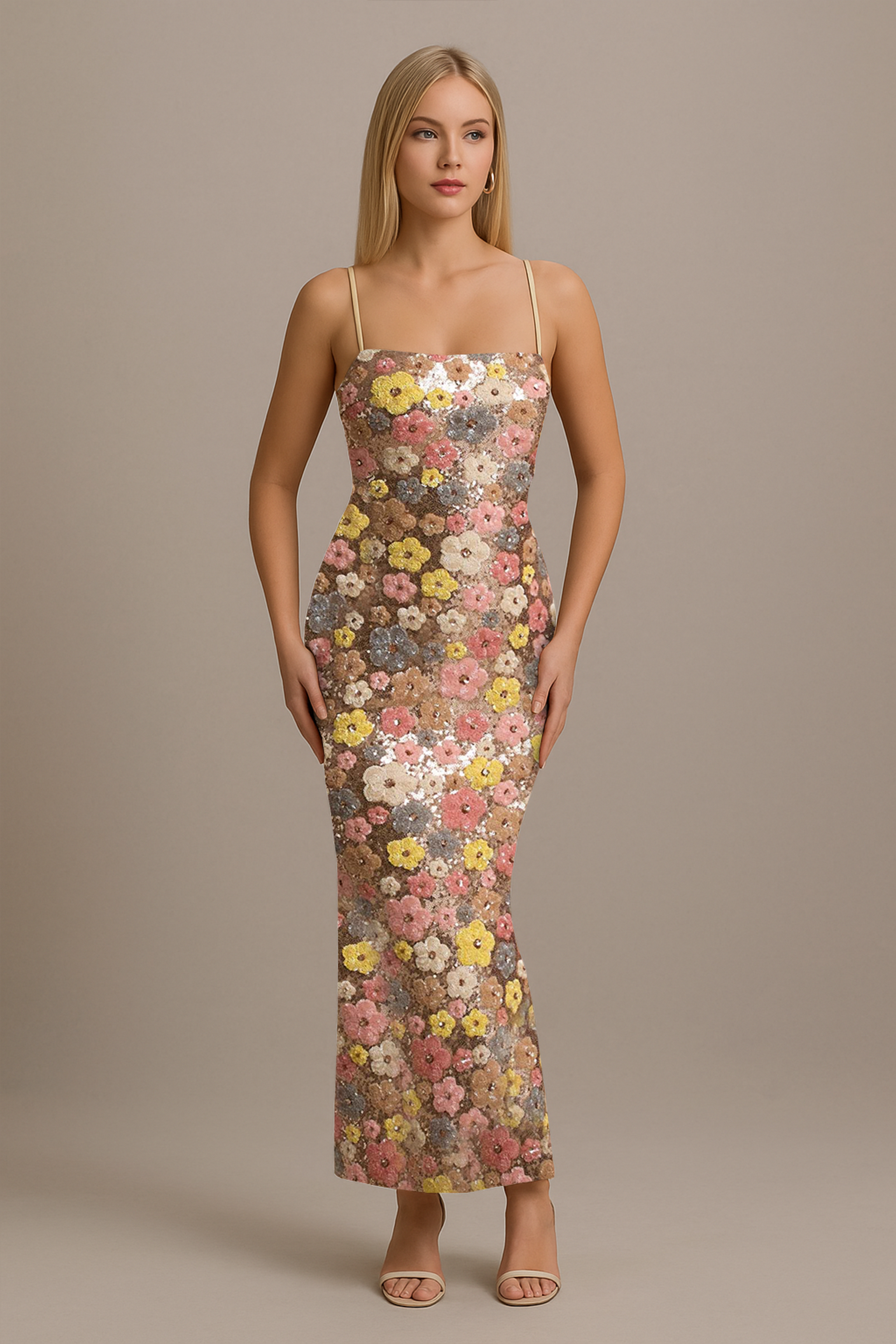 AURELIA FLORAL GOWN – GOLDEN ELEGANCE