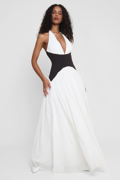 HARLOWE CONTRAST CORSET DRESS – MODERN MUSE