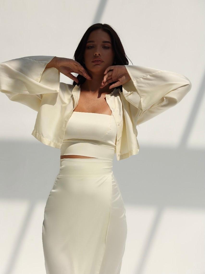 Mira Wrap Skirt – Sleek Simplicity