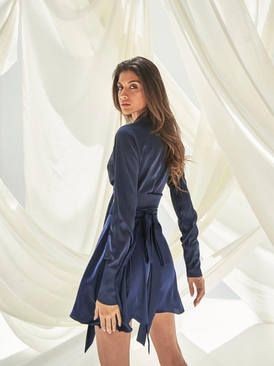 Veloura Mini Skirt – Satin Allure