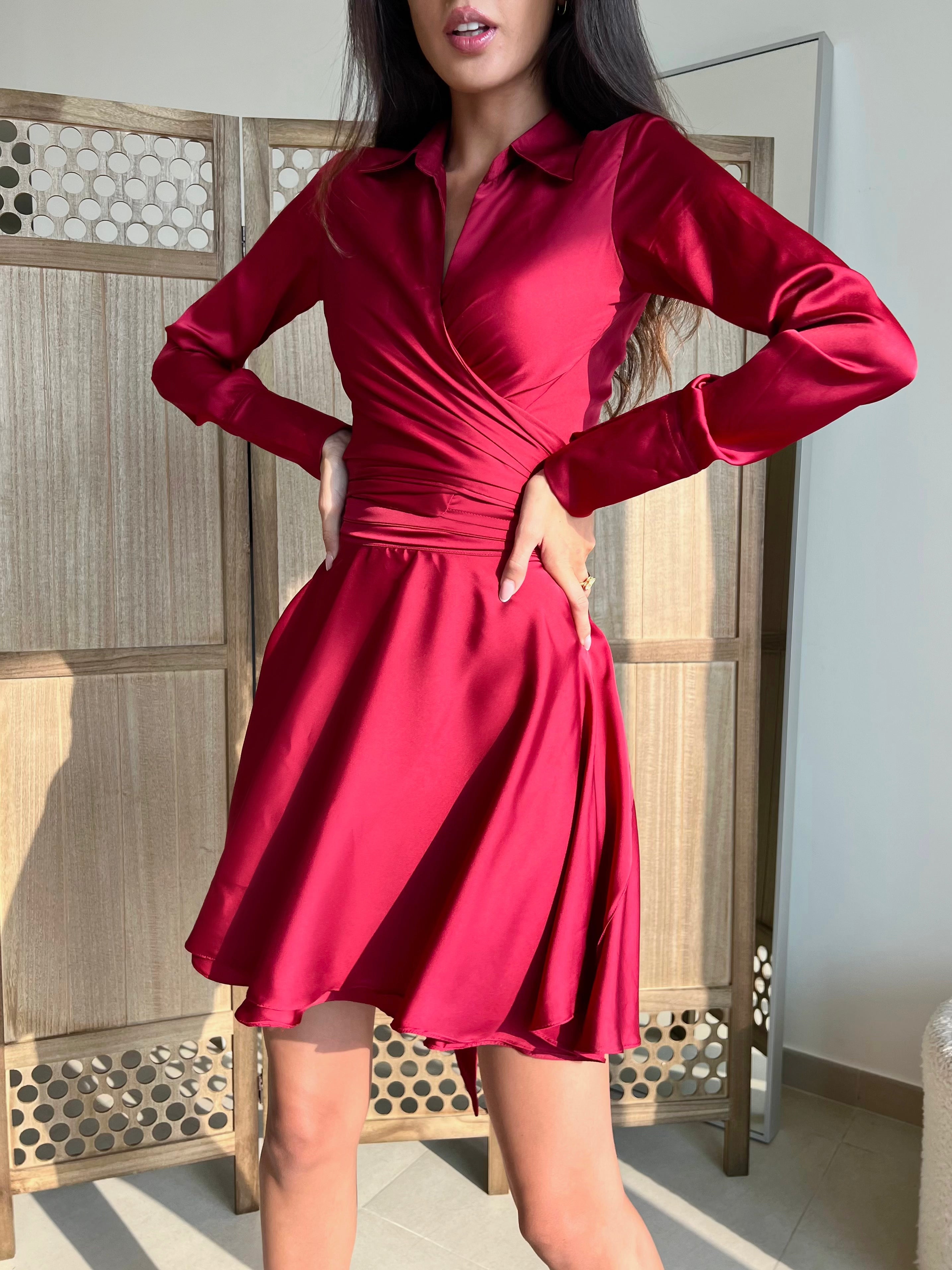 Veloura Mini Skirt – Satin Allure