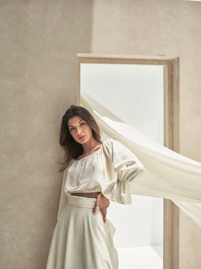 Lina Linen Set – Soft Summer Glow