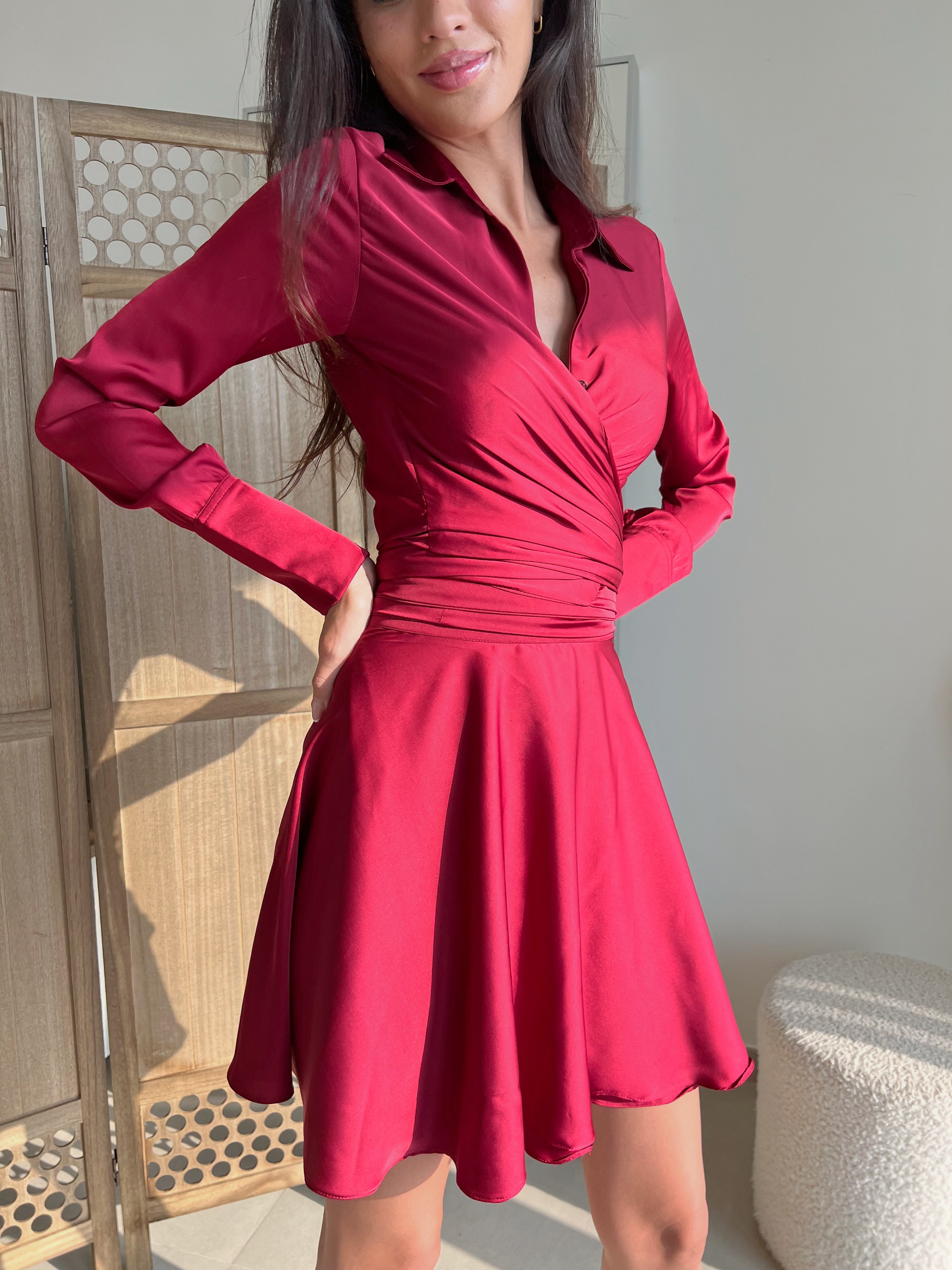 Veloura Mini Skirt – Satin Allure