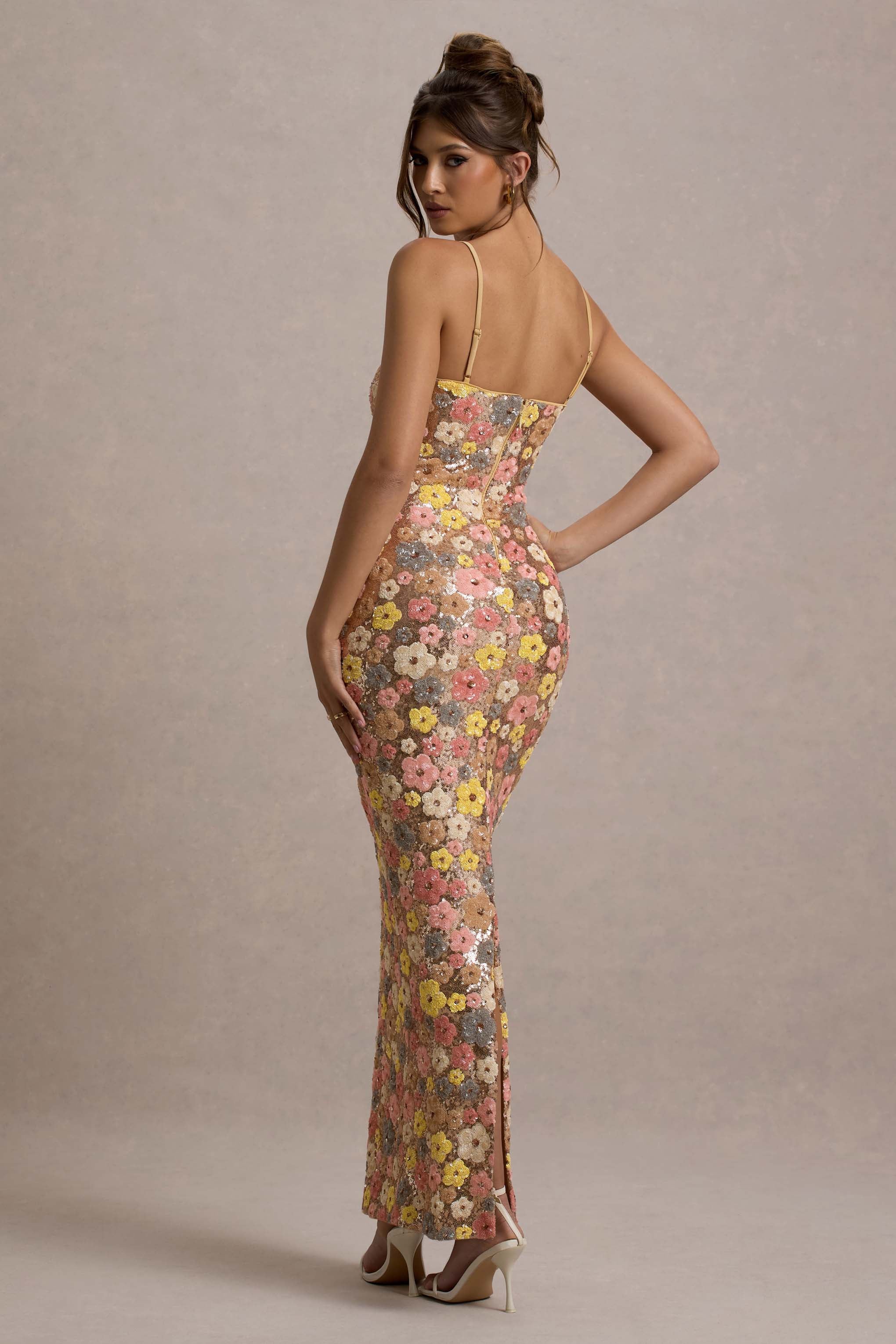 AURELIA FLORAL GOWN – GOLDEN ELEGANCE