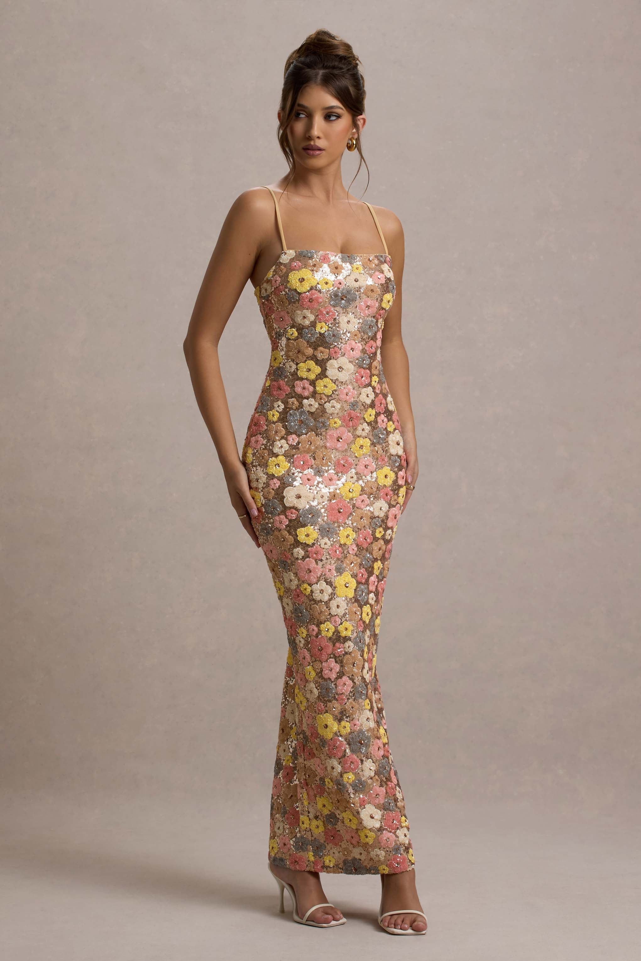 AURELIA FLORAL GOWN – GOLDEN ELEGANCE