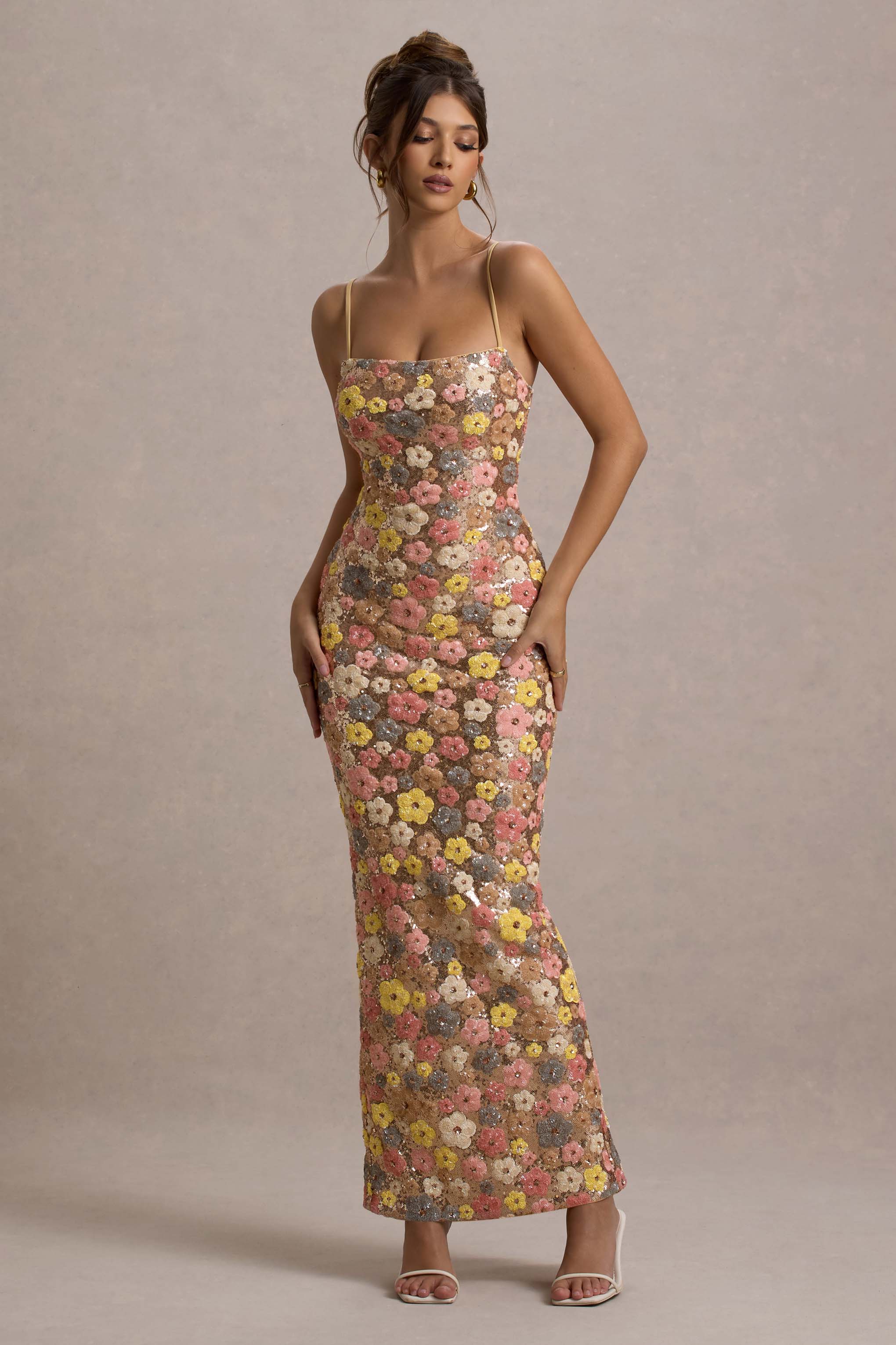AURELIA FLORAL GOWN – GOLDEN ELEGANCE