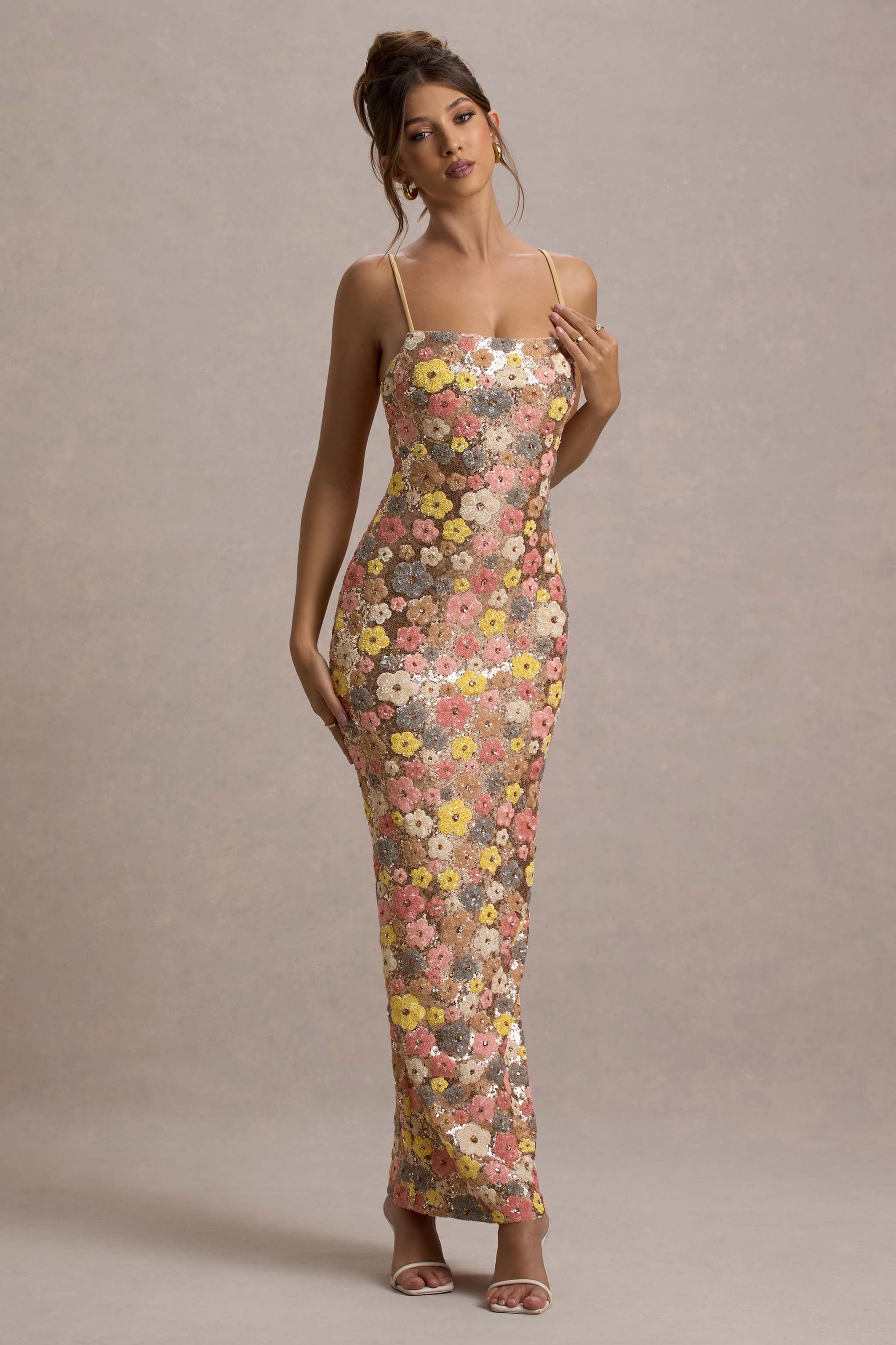 AURELIA FLORAL GOWN – GOLDEN ELEGANCE